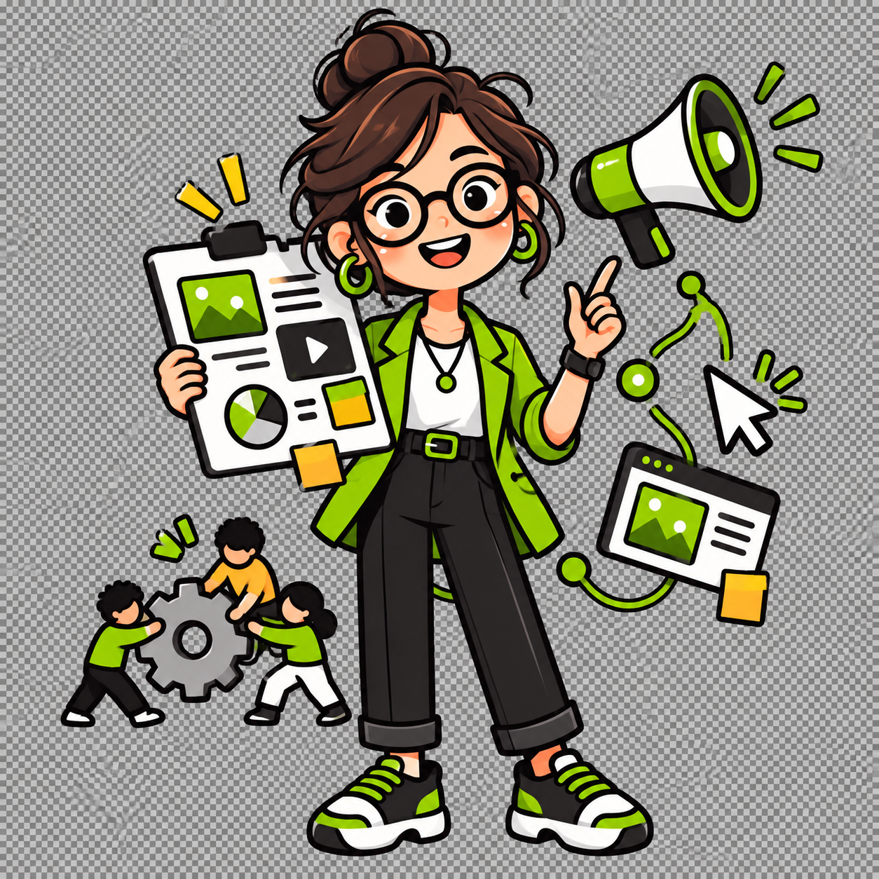 Agencies cartoon character